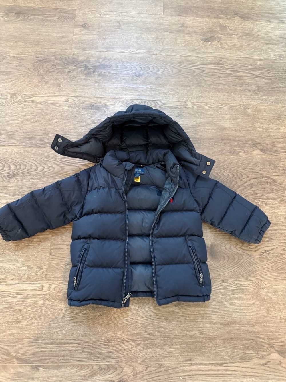 Polo by Ralph Lauren Navy Hooded Puffer Jacket - Kids